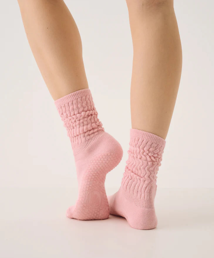 MoveActive Scrunch Non Slip Grip Socks - Pink