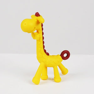 Giraffe Baby Teether Toy Infant Sore Gums Pain Relief Teething Toy with Strap and Storage Case