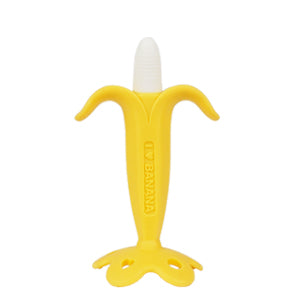 Baby Teether Banana Training Toothbrush with Strap and Storage Case