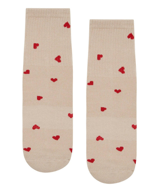 MoveActive Crew Non Slip Grip Socks - Love Me
