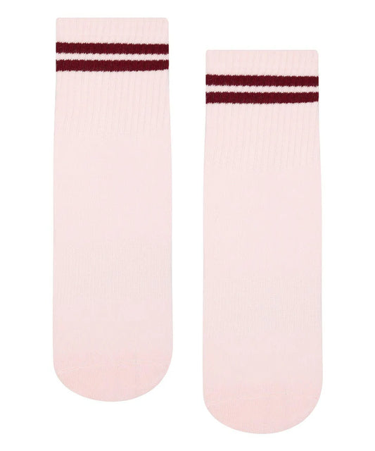 MoveActive Crew Non Slip Grip Socks - Sweetheart Stripes