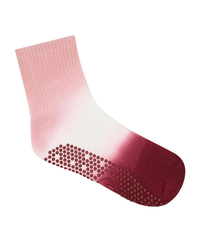 MoveActive Crew Non Slip Grip Socks - Berry Kiss