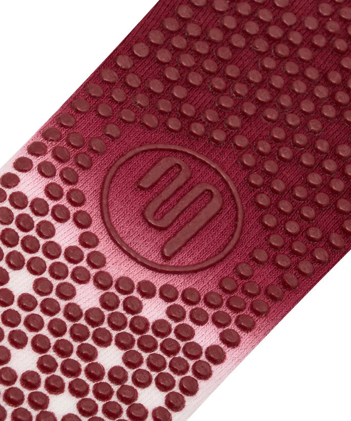 MoveActive Crew Non Slip Grip Socks - Berry Kiss