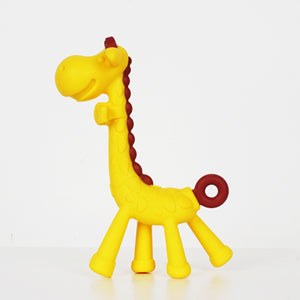 Giraffe Baby Teether Toy Infant Sore Gums Pain Relief Teething Toy with Strap and Storage Case